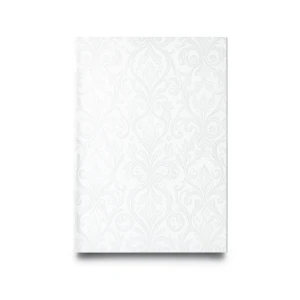Vinyl Wallpaper Patterned Design 15.6m × 100 cm White