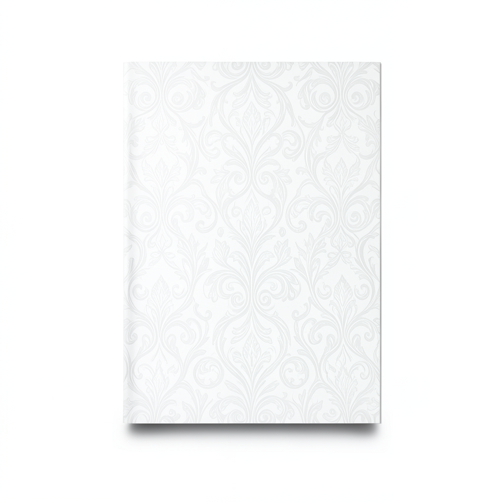 Vinyl Wallpaper Patterned Design 15.6m × 100 cm White