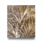 Leaf-patterned Wall Cover,  Brown with Beige Color, Size 10m×1.06m, Model 5565 