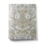 Vinyl Wallpaper Patterned Design 15.6m × 100 cm Gray with Brown