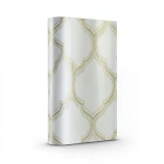Vinyl Wallpaper Patterned Design 15.6m×106cm Gold with Gray