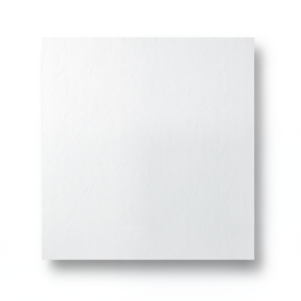 Vinyl Wallpaper Patterned Design 15.6m × 100 cm White