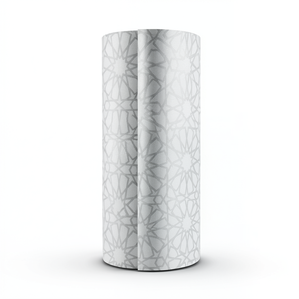 Patterned Wallpaper 15.6m x 100cm Gray and White