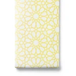 Patterned Wallpaper 15.6m x 100cm Yellow and White