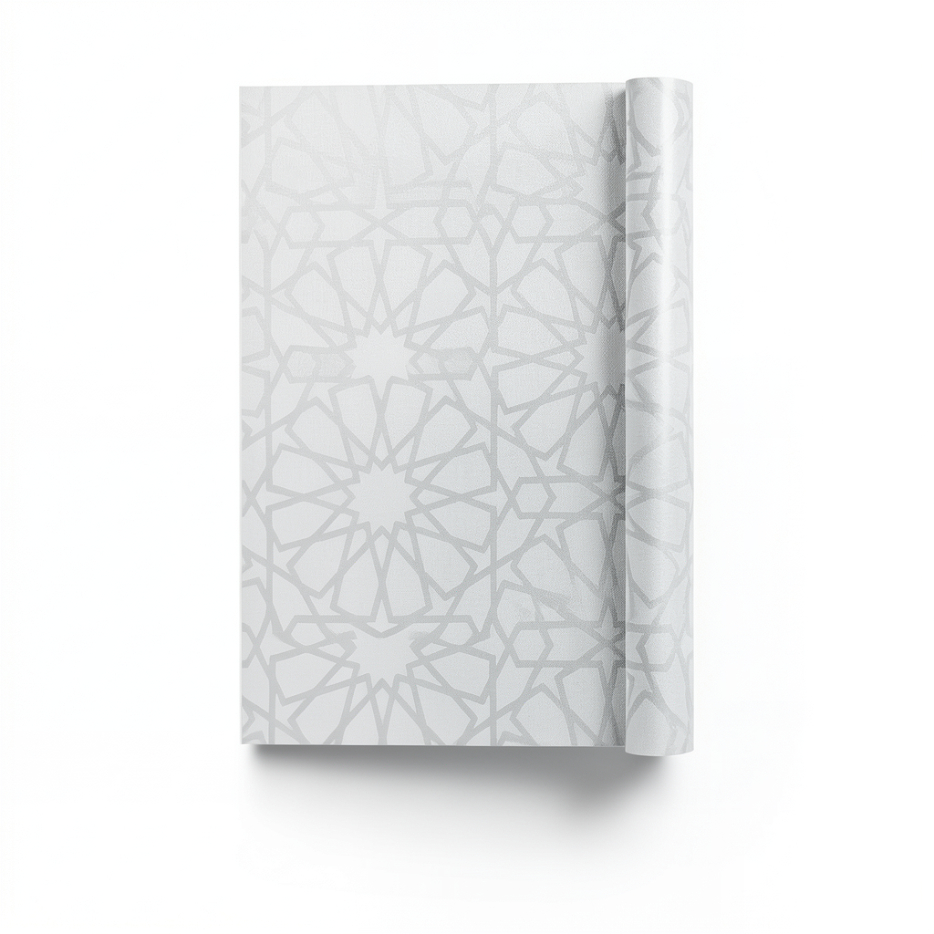 Patterned Wallpaper 15.6m x 100cm Gray and White