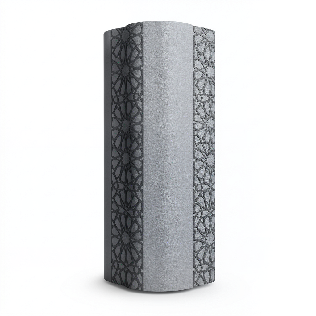 Embossed Wallpaper 15.6m×100cm Gray with Dark Gray
