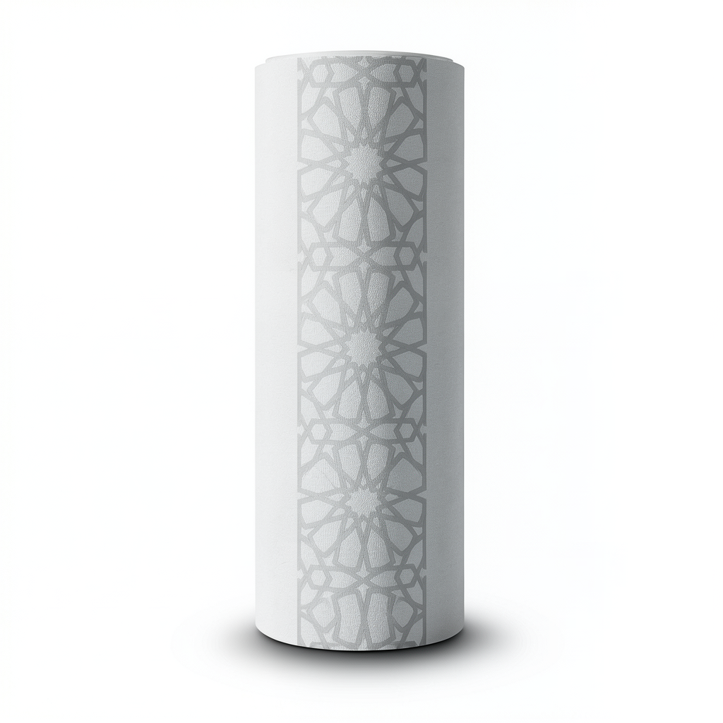 Patterned Wallpaper 15.6m×100cm Gray Color