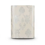 Vinyl Wallpaper Patterned Design 15.6m × 106 cm Beige with Silver