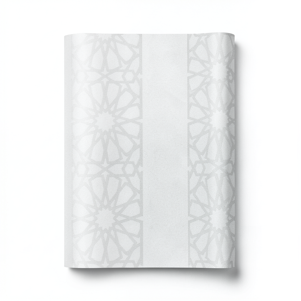 Patterned Wallpaper 15.6m×100cm White and Gray