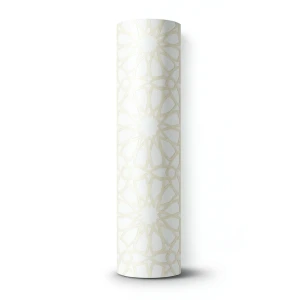 Patterned Wallpaper 15.6m x 100cm White and Beige