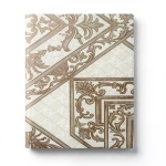 Vinyl Wallpaper Patterned Design 15.6m × 100cm Brown with Beige