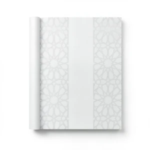 Patterned Wallpaper 15.6m×100cm White and Gray
