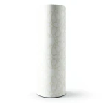 Patterned Wallpaper 15.6m x 100cm White and Beige