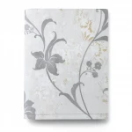  Floral Wallpaper, Light Gray Color, Length 10m, Width 1.06m, Model 5841 