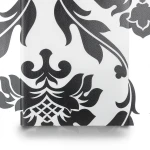 Vinyl Wallpaper Patterned Design 10 m x 53 cm Black with White