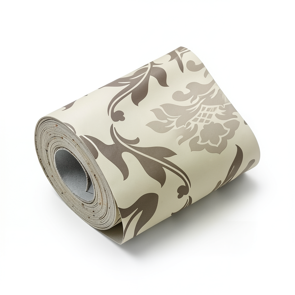 Vinyl Wallpaper Patterned Design 10 m × 53 cm Light and Dark Brown with Beige