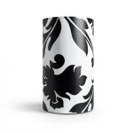 Vinyl Wallpaper Patterned Design 10 m x 53 cm Black with White