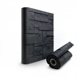 Modern Wall Covering, Length 10 meters, Width 53 cm, black Color