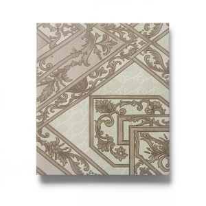 Vinyl Wallpaper Patterned Design 15.6m × 100cm Brown with Beige