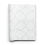 Patterned Wallpaper Size 15.6m×100cm White and Gray