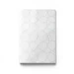 Patterned Wallpaper 15.6m Length, 100cm Width, White and Beige