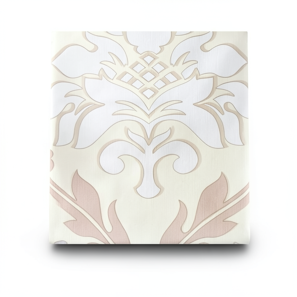Vinyl Wallpaper Patterned Design 10 m x 53 cm Beige White Brown