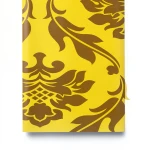 Vinyl Wallpaper Patterned Design 10 m × 53 cm Yellow with Brown