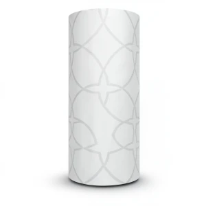 Patterned Wallpaper Size 15.6m×100cm White and Gray