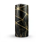 Patterned Wallpaper 15.6m×100cm Black with Gold