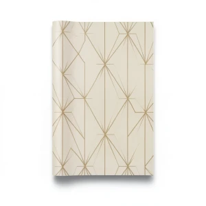 Patterned Wallpaper 15.6m x 100cm Beige and Brown