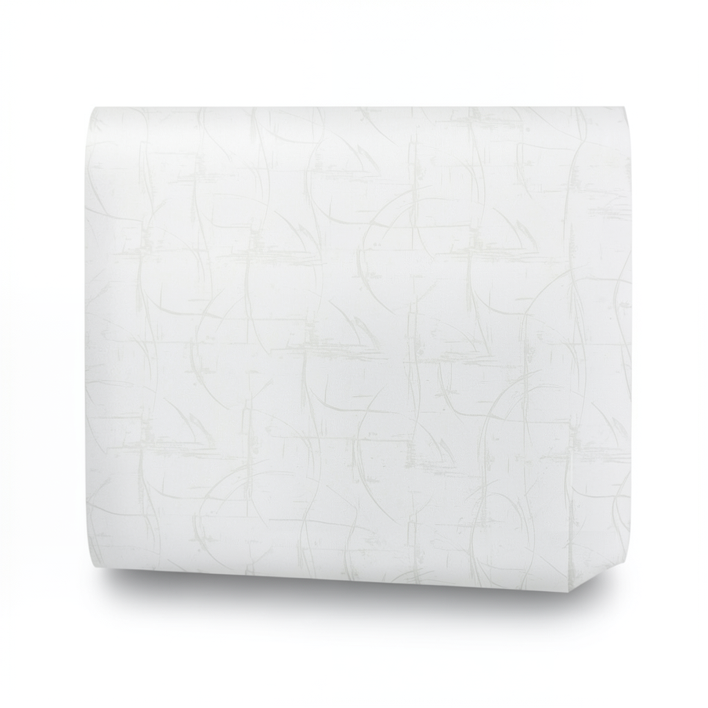 Patterned Wallpaper 15.6m×100cm Off White Color