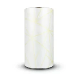 Patterned Wallpaper 15.6m×100cm Yellow and White