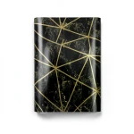 Patterned Wallpaper 15.6m×100cm Black with Gold