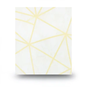 Patterned Wallpaper 15.6m×100cm Yellow and White