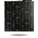 Patterned Wallpaper 15.6m×100cm Black with Beige Patterns