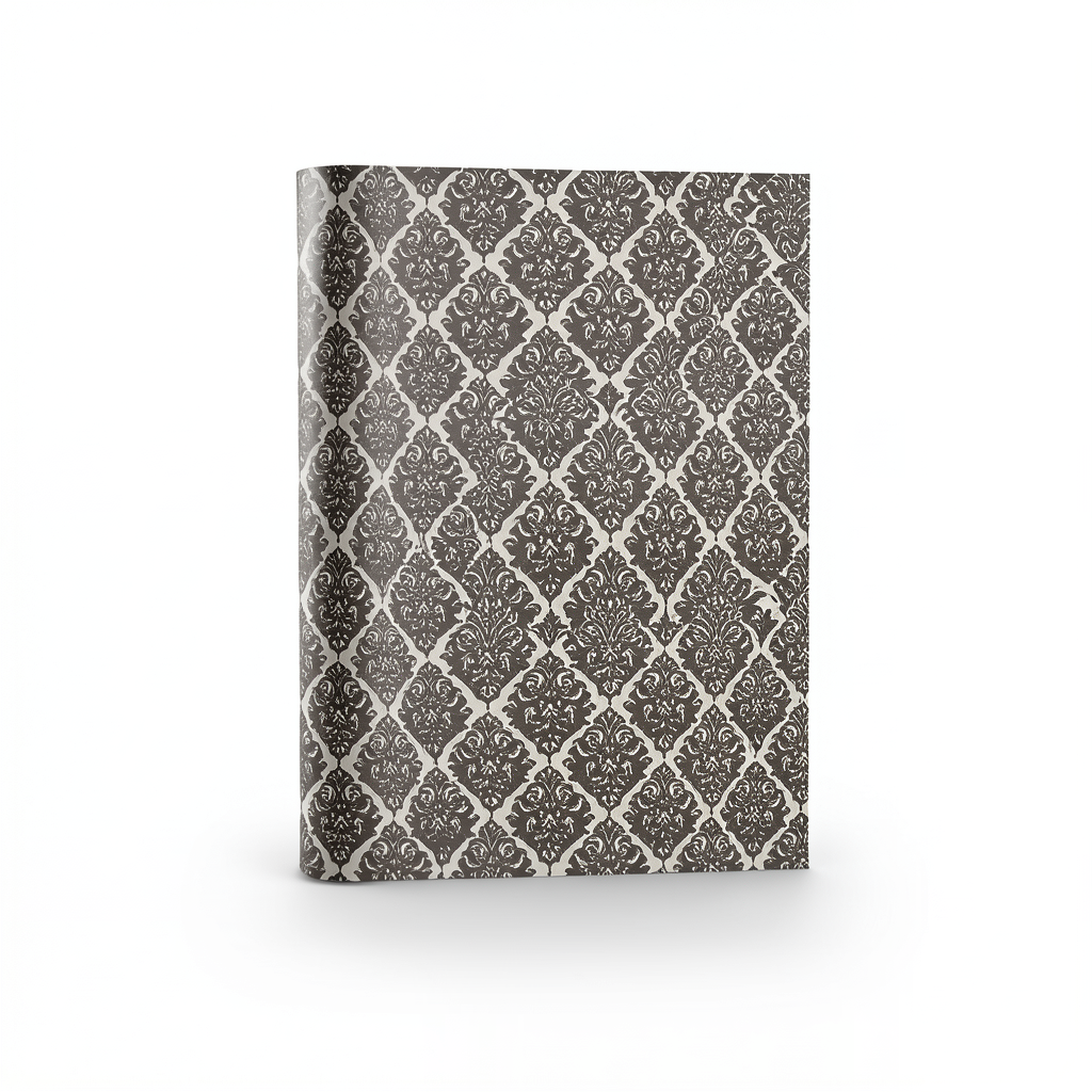 Patterned Wallpaper 15.6m x 100cm Dark Beige with Off-White Pattern