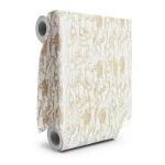 Patterned Wall Decoration 15.6m x 100cm Beige with Brown Veins