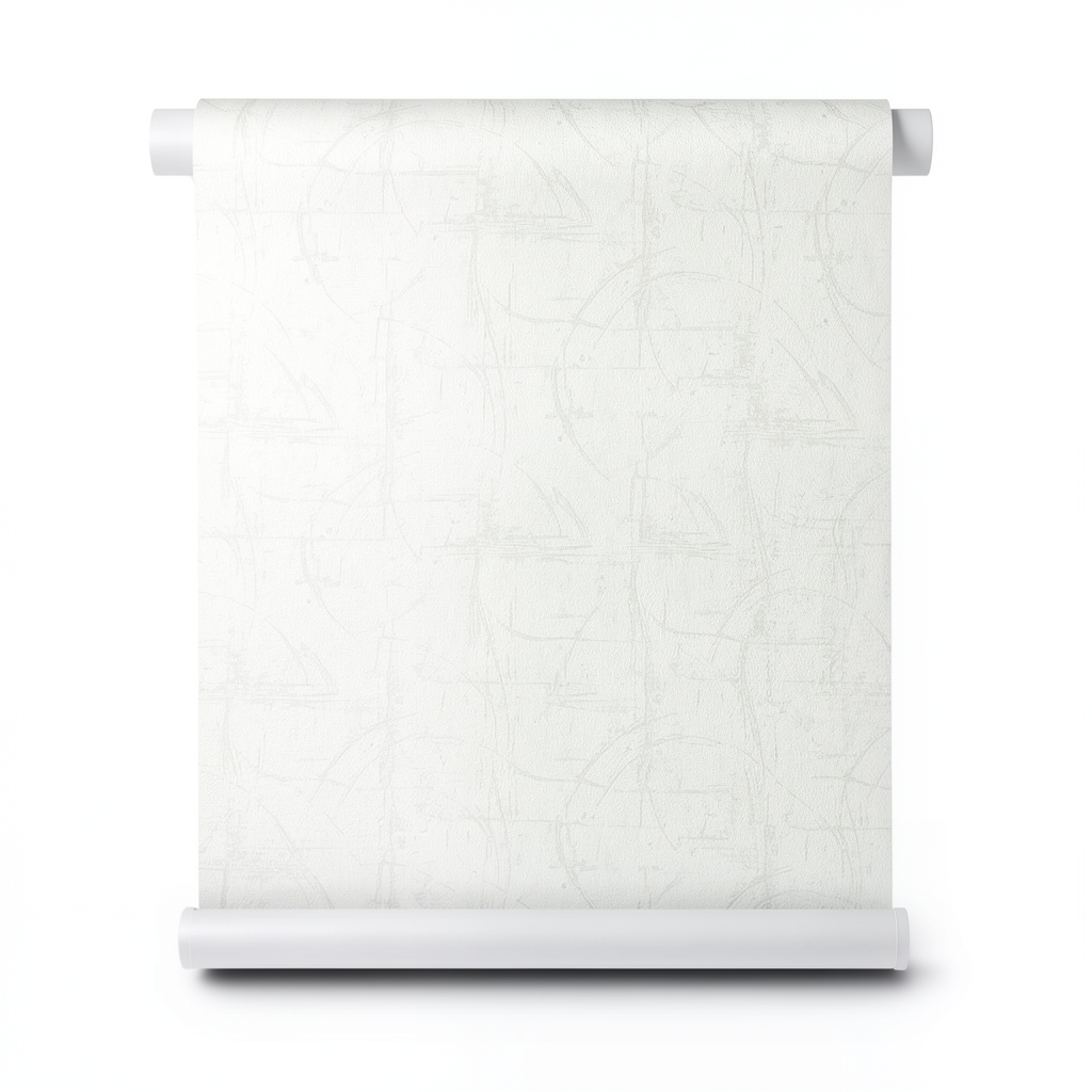 Patterned Wallpaper 15.6m×100cm Off White Color