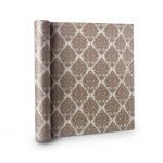 Patterned Wallpaper 15.6m×100cm Brown with White Patterns
