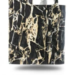 Patterned Wallpaper 15.6m×100cm Black with Golden Veins