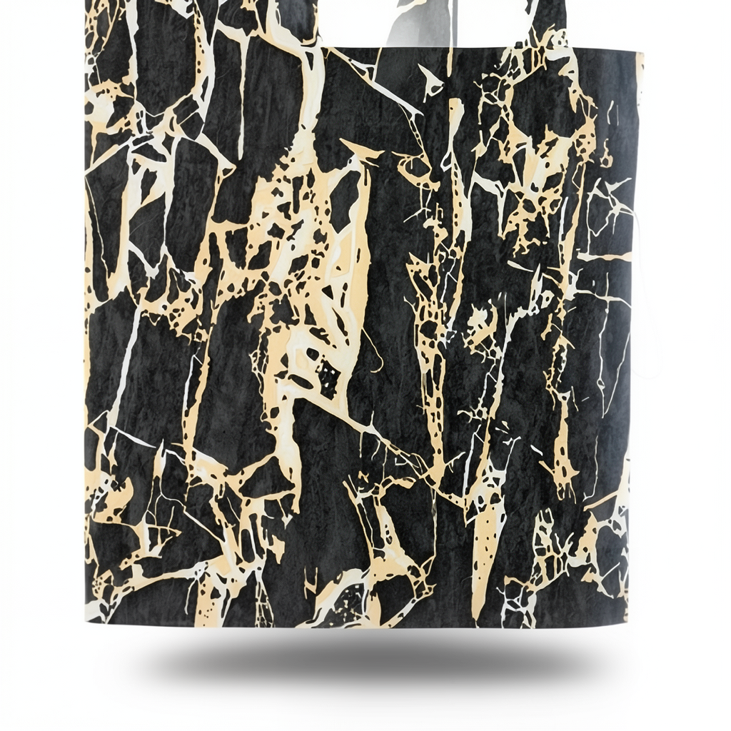 Patterned Wallpaper 15.6m×100cm Black with Golden Veins