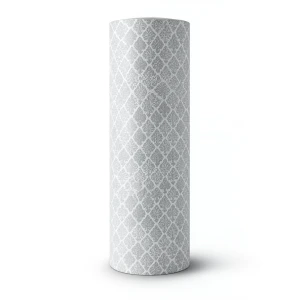 Patterned Wallpaper 15.6m×100cm Gray with Off White Pattern