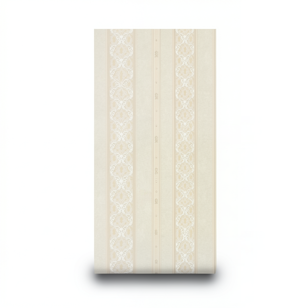 Patterned Wallpaper 15.6m Length, 100cm Width, Beige Color
