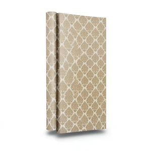 Patterned Wallpaper 15.6m×100cm Brown with White Patterns