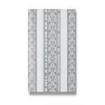 Patterned Wallpaper 15.6m×100cm Light Gray with Dark Gray Pattern