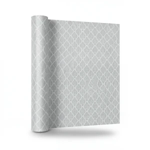 Patterned Wallpaper 15.6m×100cm Gray with Off White Pattern