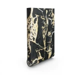 Patterned Wallpaper 15.6m×100cm Black with Golden Veins