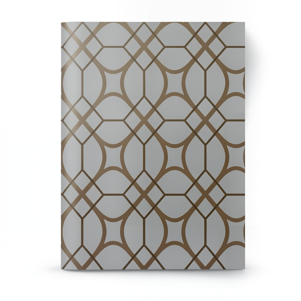 Vinyl Wallpaper Patterned Design 15.6m × 100 cm Brown with Gray