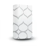 Vinyl Wallpaper Patterned Design 15.6 m x 100 cm White Gray