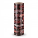 Modern Wallpaper, Size 15.6m×100cm, red with brown color 